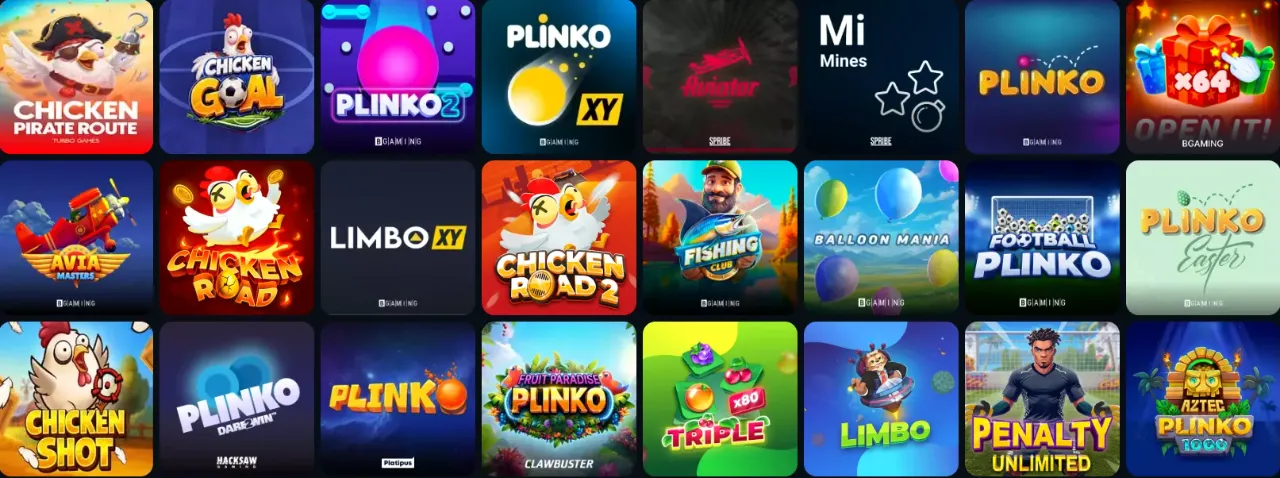Crash game Aviator met stijgende multiplier en instant spellen bij Spinalto