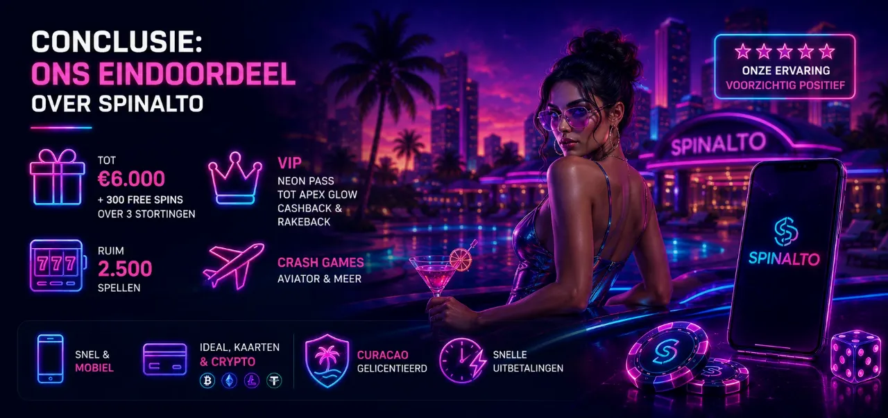 Begin bij Spinalto met welkomstpakket en VIP-programma