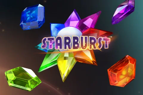 Starburst kleurrijke edelstenen neon slot